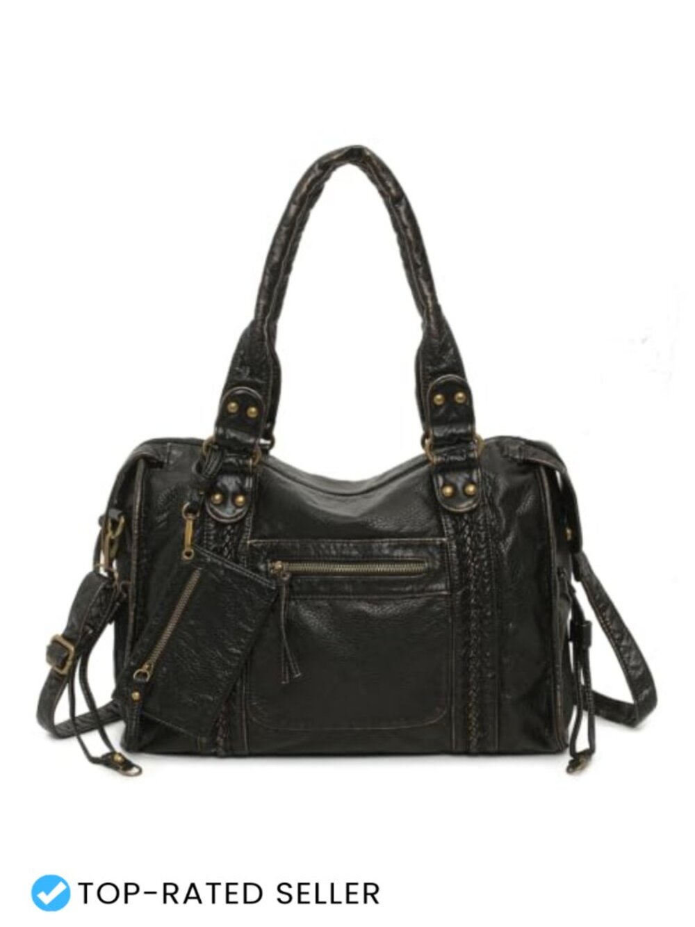 Vegan Leather Hobo Shoulder Bag Women Y2K Tote